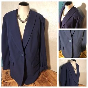 Lane Bryant dress jacket navy blue size 20